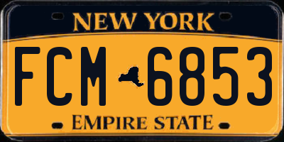 NY license plate FCM6853