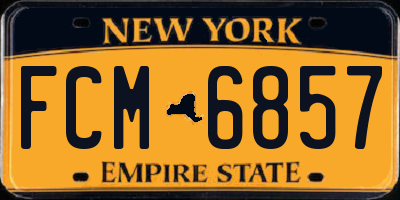NY license plate FCM6857