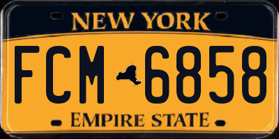 NY license plate FCM6858