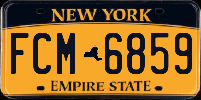 NY license plate FCM6859