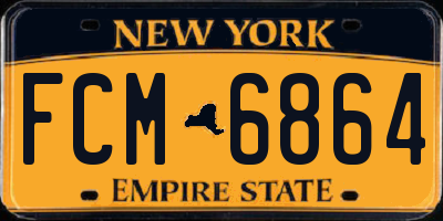 NY license plate FCM6864