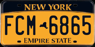 NY license plate FCM6865