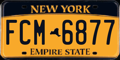 NY license plate FCM6877