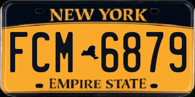 NY license plate FCM6879