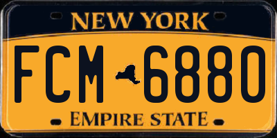 NY license plate FCM6880