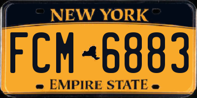 NY license plate FCM6883