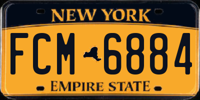 NY license plate FCM6884