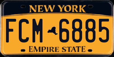 NY license plate FCM6885