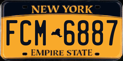 NY license plate FCM6887
