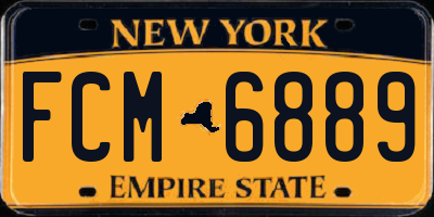 NY license plate FCM6889