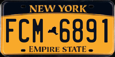 NY license plate FCM6891