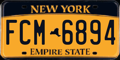 NY license plate FCM6894