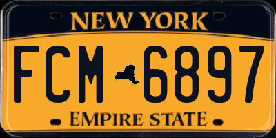 NY license plate FCM6897