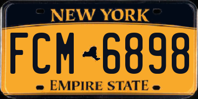 NY license plate FCM6898