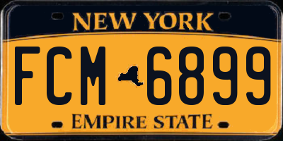 NY license plate FCM6899