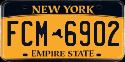 NY license plate FCM6902