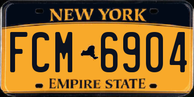 NY license plate FCM6904