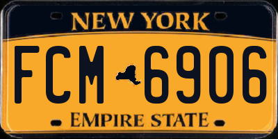 NY license plate FCM6906