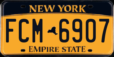 NY license plate FCM6907