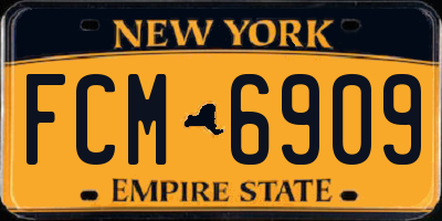 NY license plate FCM6909
