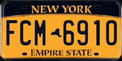NY license plate FCM6910