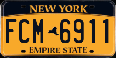 NY license plate FCM6911