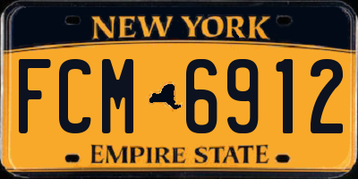NY license plate FCM6912