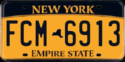 NY license plate FCM6913