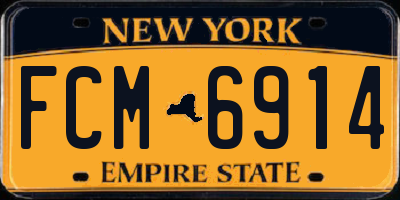 NY license plate FCM6914