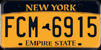 NY license plate FCM6915