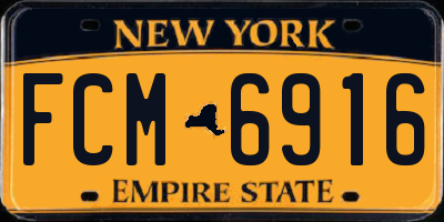 NY license plate FCM6916