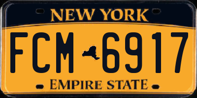 NY license plate FCM6917