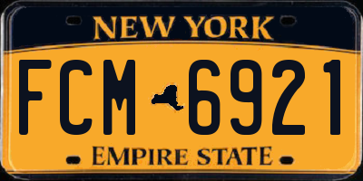 NY license plate FCM6921