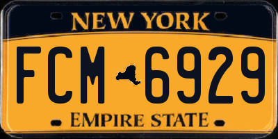NY license plate FCM6929