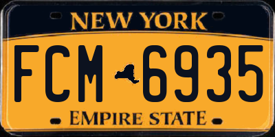 NY license plate FCM6935