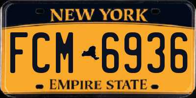 NY license plate FCM6936