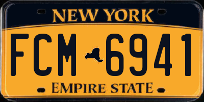 NY license plate FCM6941
