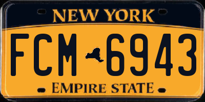 NY license plate FCM6943