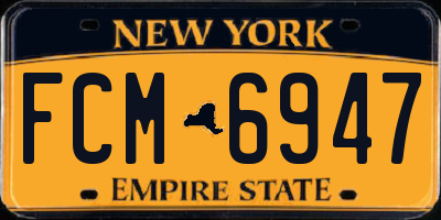 NY license plate FCM6947