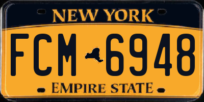 NY license plate FCM6948