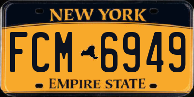 NY license plate FCM6949
