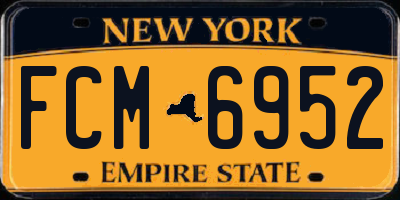 NY license plate FCM6952