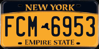 NY license plate FCM6953
