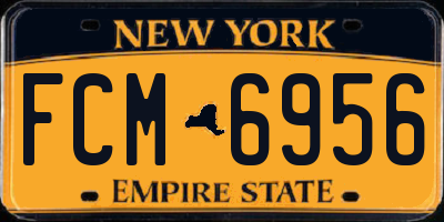 NY license plate FCM6956
