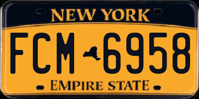 NY license plate FCM6958