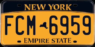 NY license plate FCM6959
