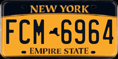 NY license plate FCM6964