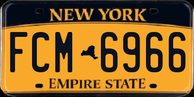 NY license plate FCM6966