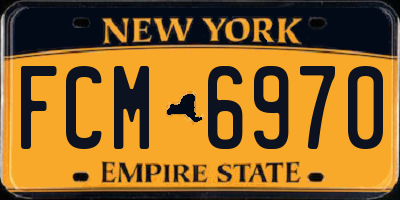 NY license plate FCM6970