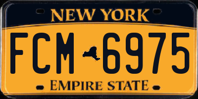 NY license plate FCM6975